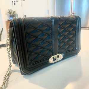 Rebecca Minkoff Black Quilted Love Crossbody Bag
